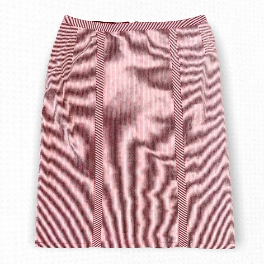 🌷Vintage Nanette Lepore ruffle striped pencil skirt